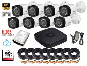 KIT 8 CAMARAS DAHUA